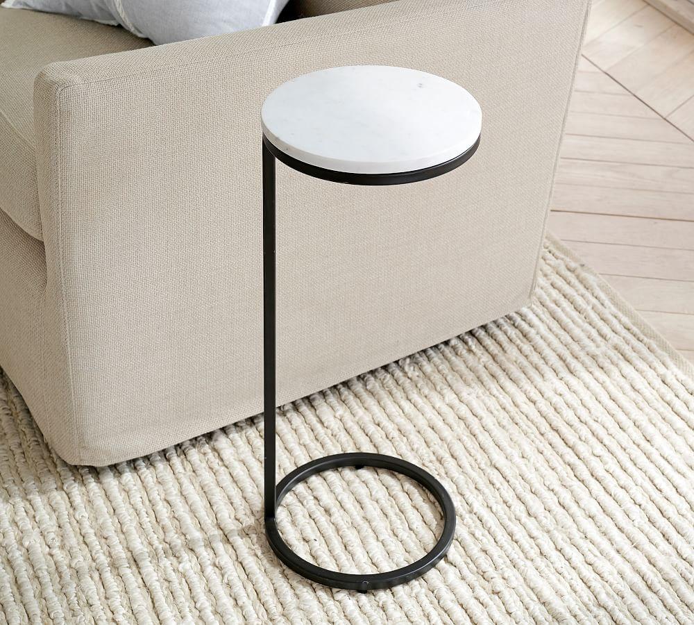 Round c shaped side on sale table